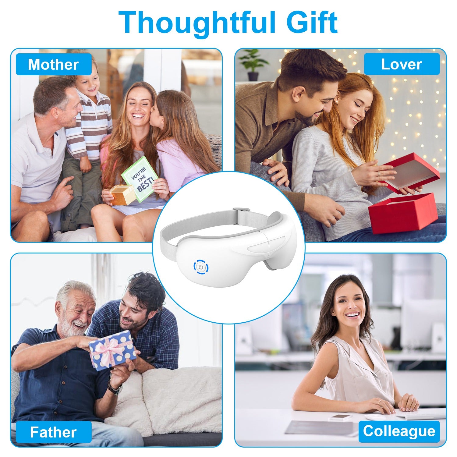 Wireless Eye Massager with Heat, Music, Air Pressure & Vibration — view 3