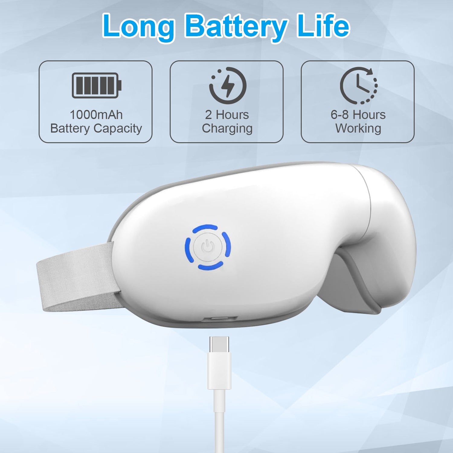 Wireless Eye Massager with Heat, Music, Air Pressure & Vibration — view 7