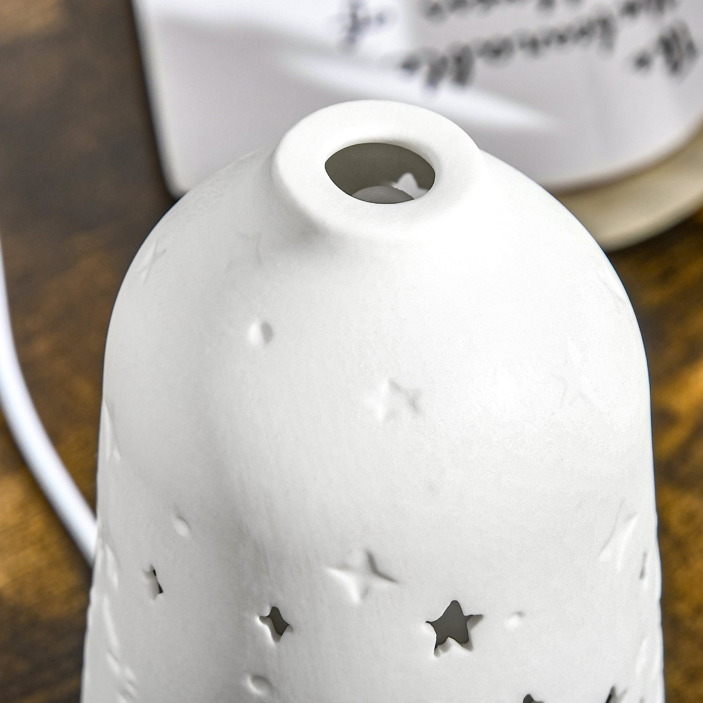 Ceramic Ultrasonic Aromatherapy Diffuser with 7-Color LED Lights and Timer — view 7