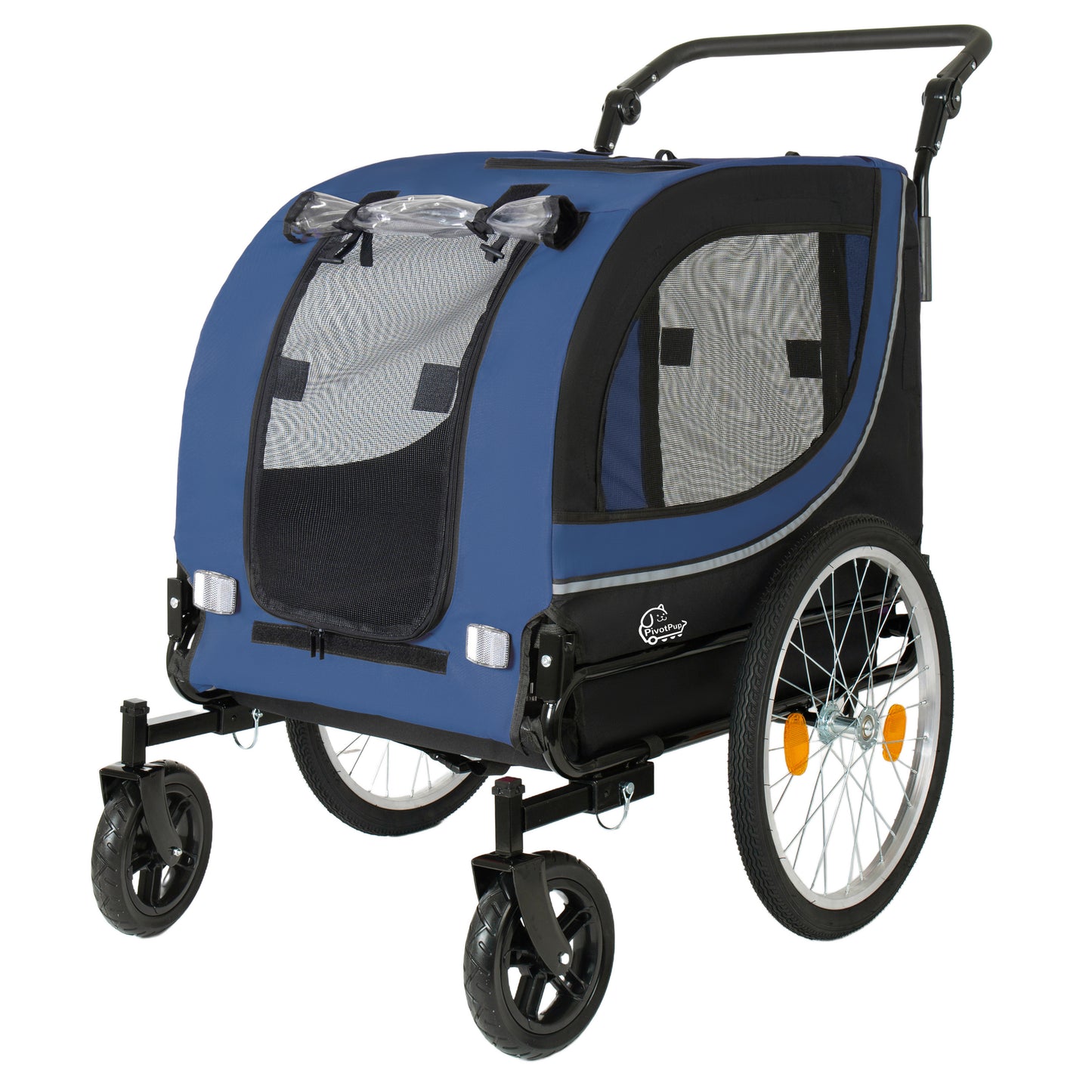2-in-1 Bike Trailer & Pet Stroller - Dark Blue