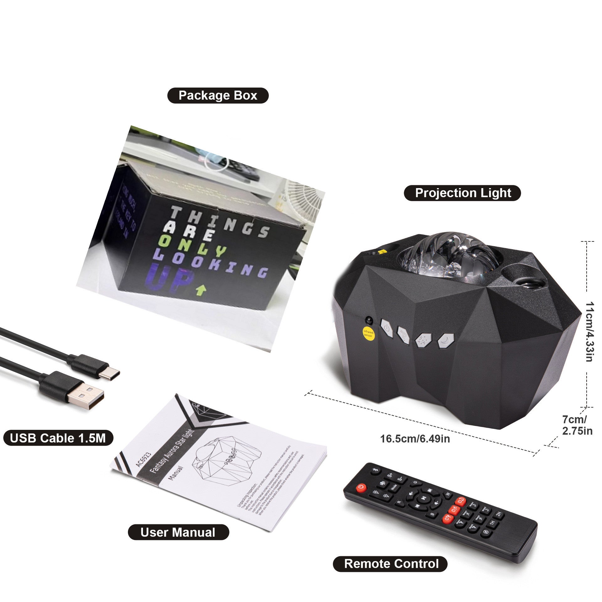 Ocean Star Projector Lamp with Bluetooth Music & Water Patterns — view 7