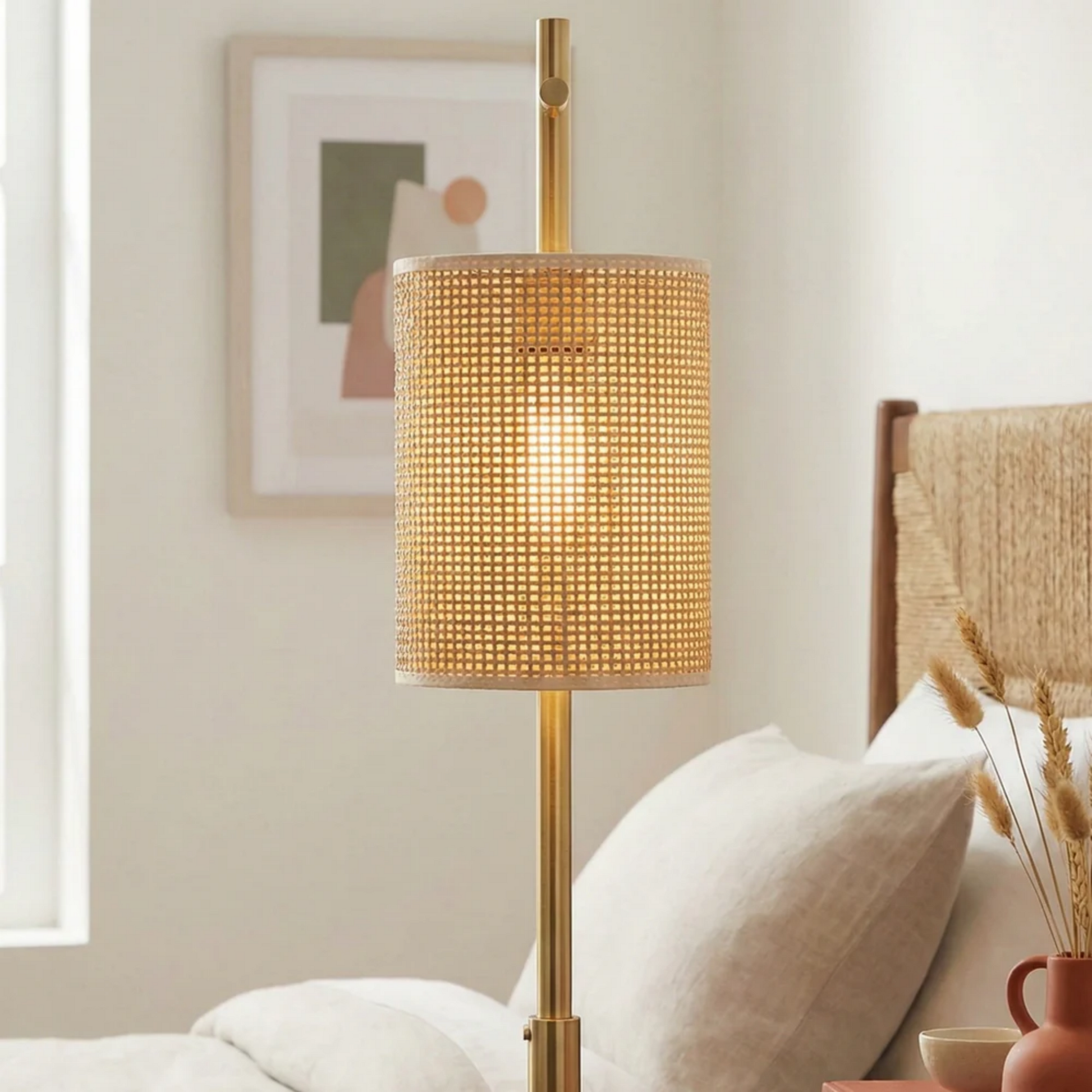 Bamboo Shade Bedside Lamp - Bronze — view 5