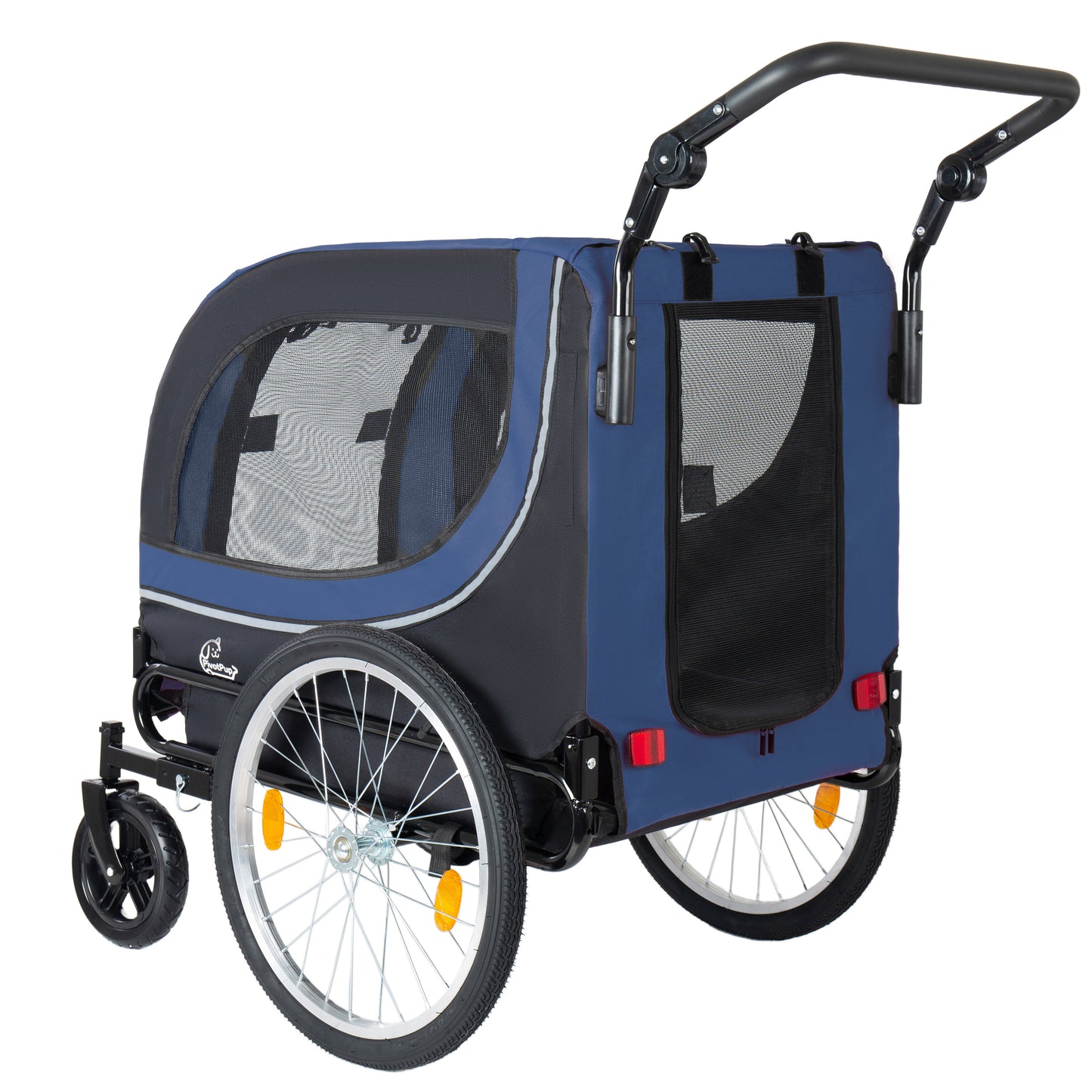 2-in-1 Bike Trailer & Pet Stroller - Dark Blue — view 2