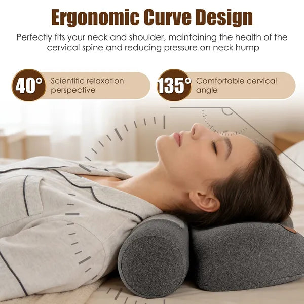 USB Heated Neck Pillow - Zero Pressure Memory Foam with Eye Mask — view 4