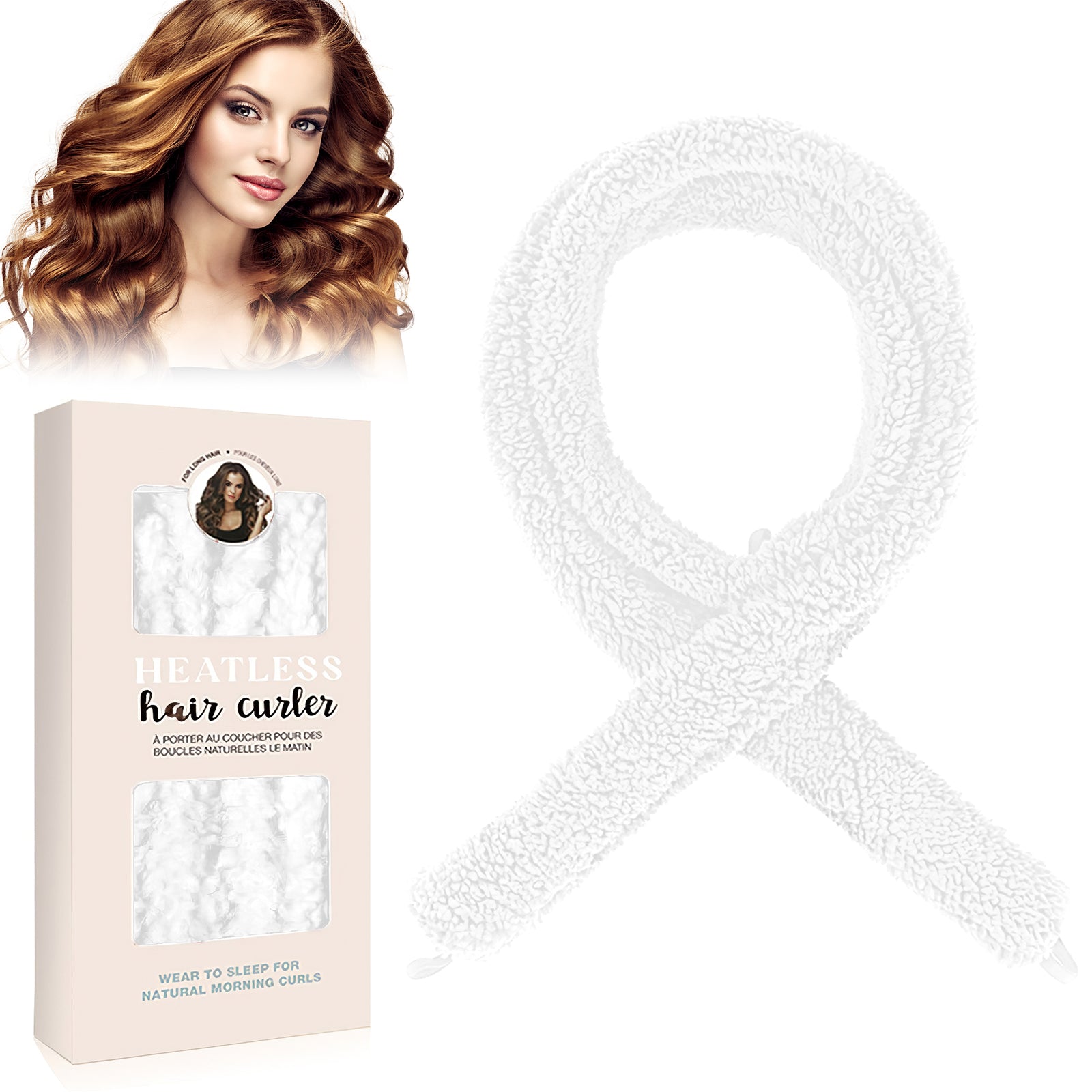 Satin Heatless Hair Curler for Soft Overnight Waves