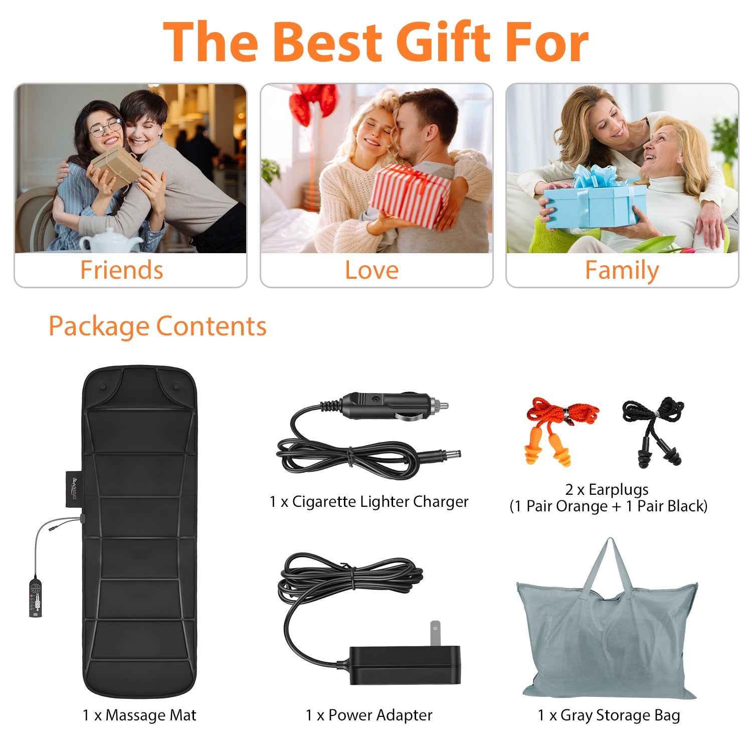 Full Body Vibration Massage Mat with Heat - 10 Motors, 9 Modes & 3 Heating Levels — view 6