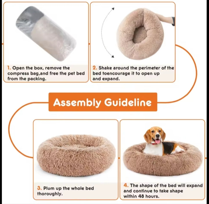 Plush Donut Pet Bed — view 3