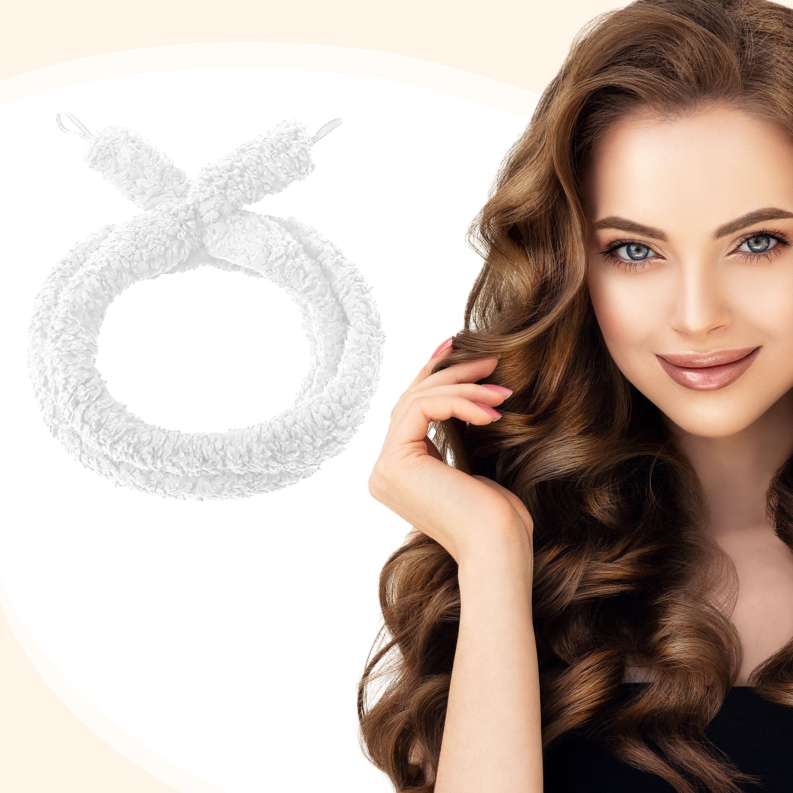Satin Heatless Hair Curler for Soft Overnight Waves — view 5