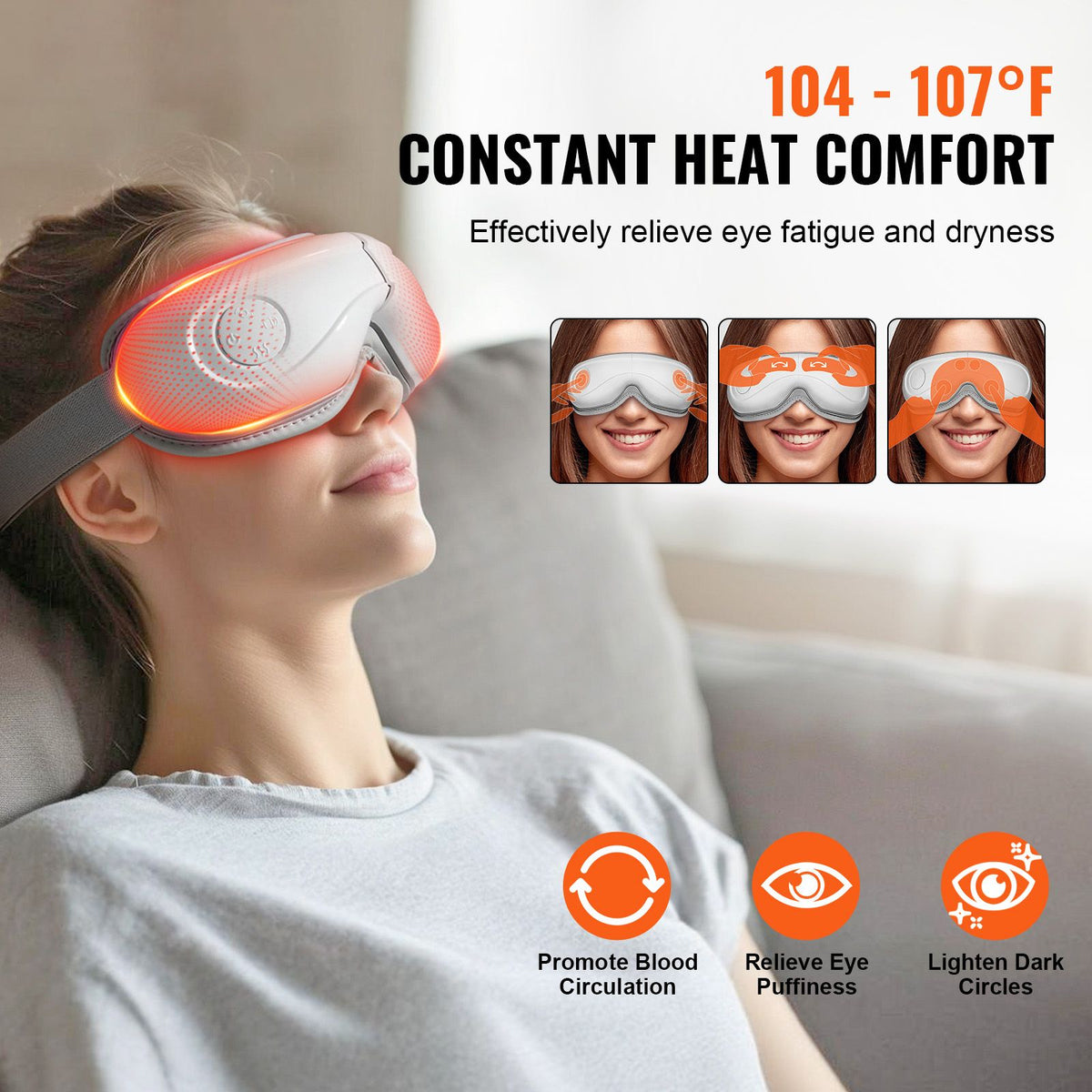 Eye care massager with heat therapy — detail